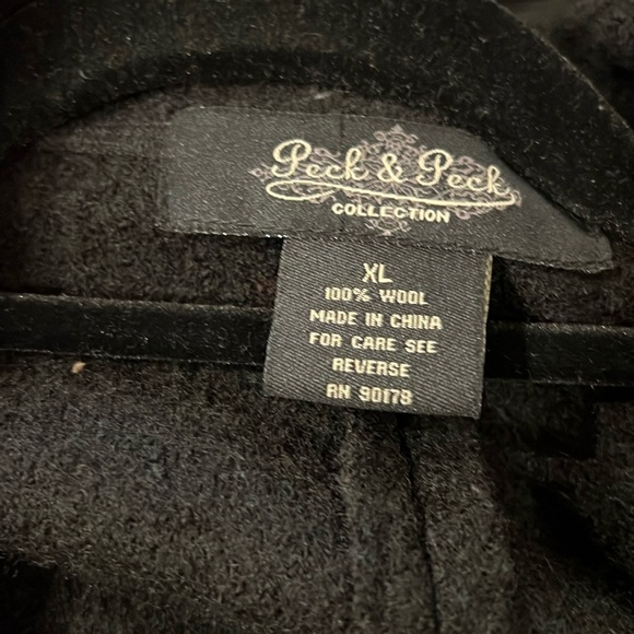 Peck & Peck 100% wool jacket beautiful embroidery XL - Picture 2 of 3